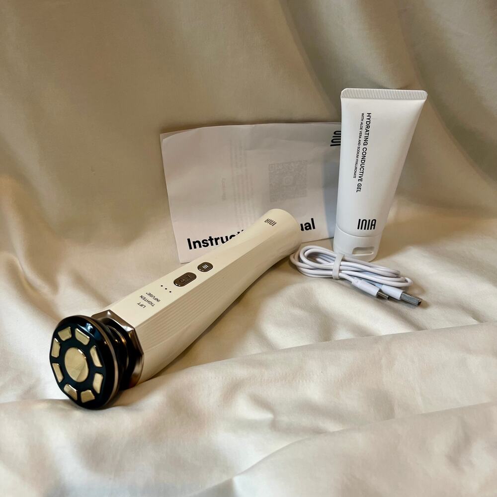INIA FLARE 3-in-1 Red Light Microcurrent Facial Beauty Device + Gel - Picture 3 of 8